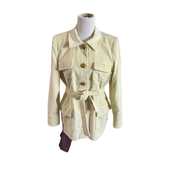 Paula Quadretti made in Italy cotton corduroy lightweight coat jacket size M - Picture 1 of 9